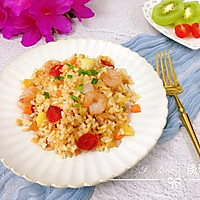 #换着花样吃早餐#营养好美味---土豆腊肠虾仁炒饭的做法图解10