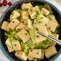 #放假请来我的家乡吃#东北/大白菜炖老豆腐的做法图解9