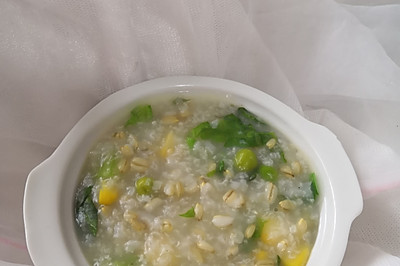 燕麦韭菜粥