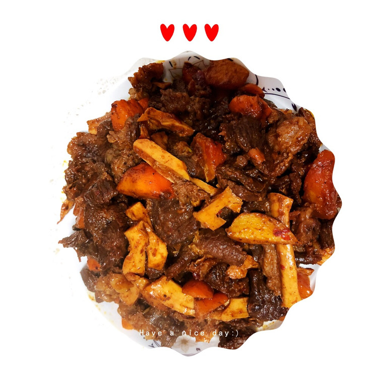 红烧牛肉炖胡萝卜的做法