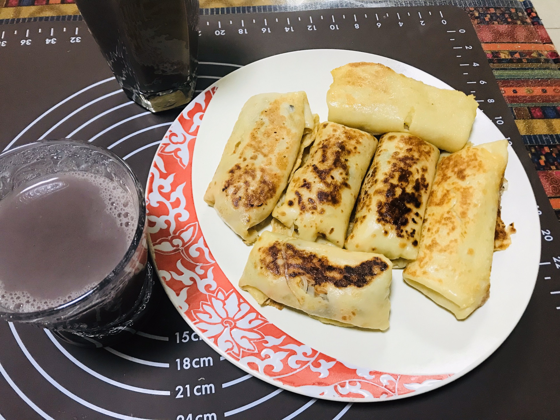 Pan fried pancakes. Crispy and soft