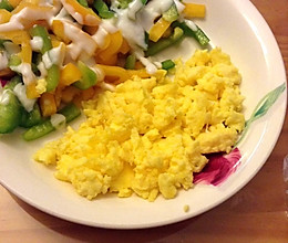 减肥早餐—无油炒蛋（西式）（不粘平底锅适用）的做法
