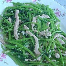 肉丝炒蒿子杆