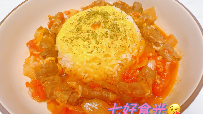 好吃到停不下来的~~火山拌饭