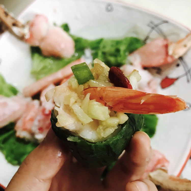 丝瓜虾球的做法