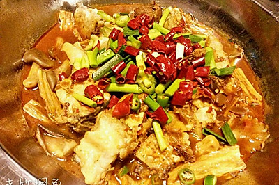 香辣支竹焖鱼块