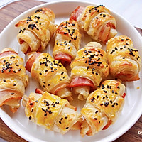 #今天吃什么#手抓饼培根卷的做法图解7