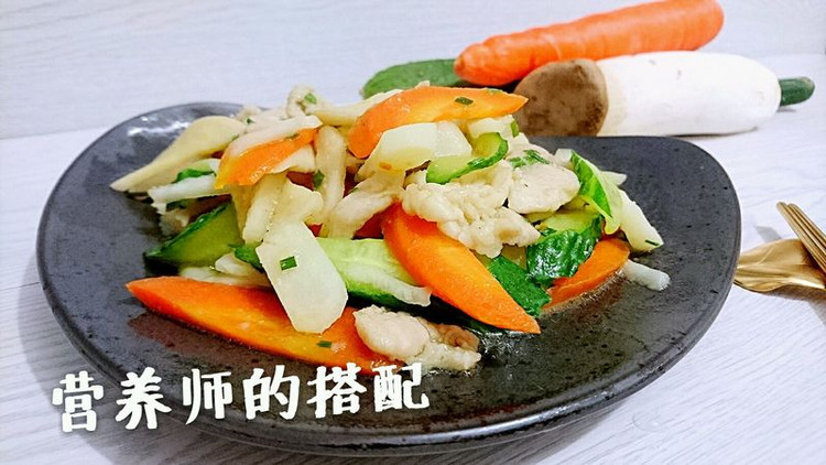 蜜桃爱营养师私厨：荸荠什锦炒肉片【抗癌、糖尿病食谱】的做法