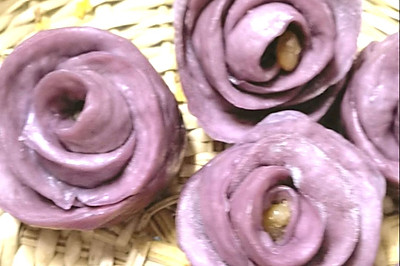 紫薯花式馒头