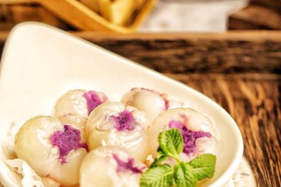 给生活一点甜，冰凉软糯荔枝酿紫薯