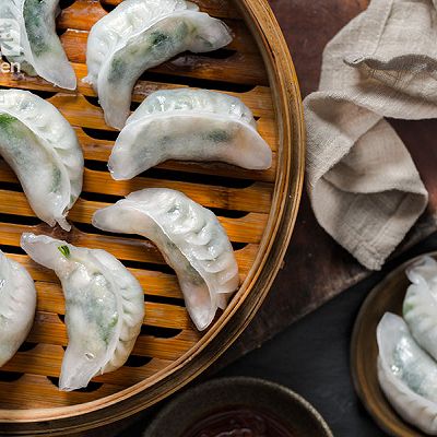 干贝菠菜饺