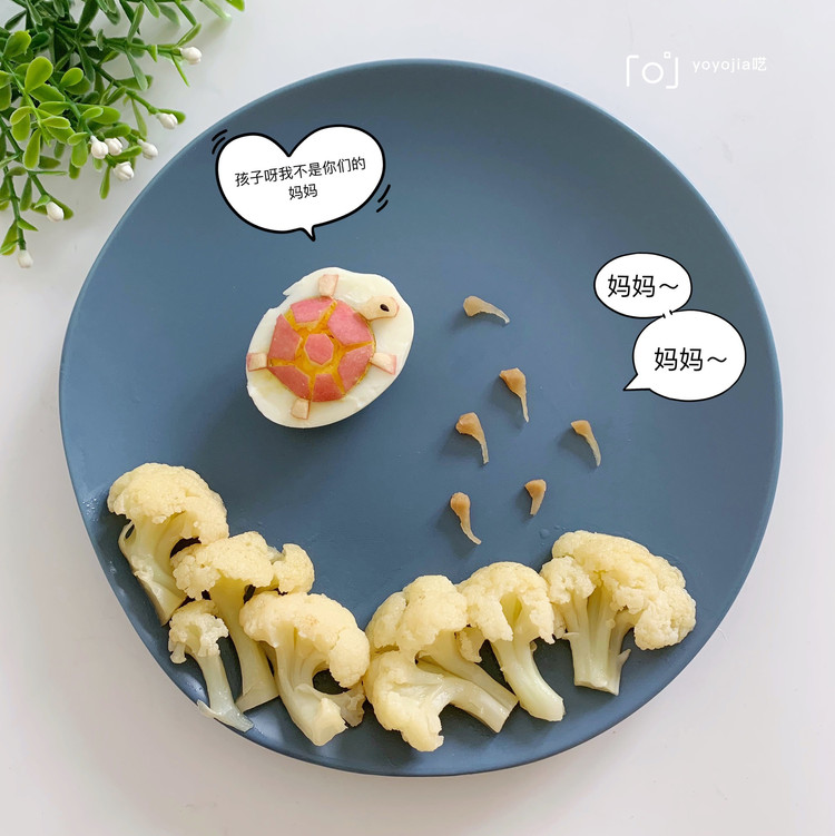 创意儿童早餐【小蝌蚪找妈妈】的做法