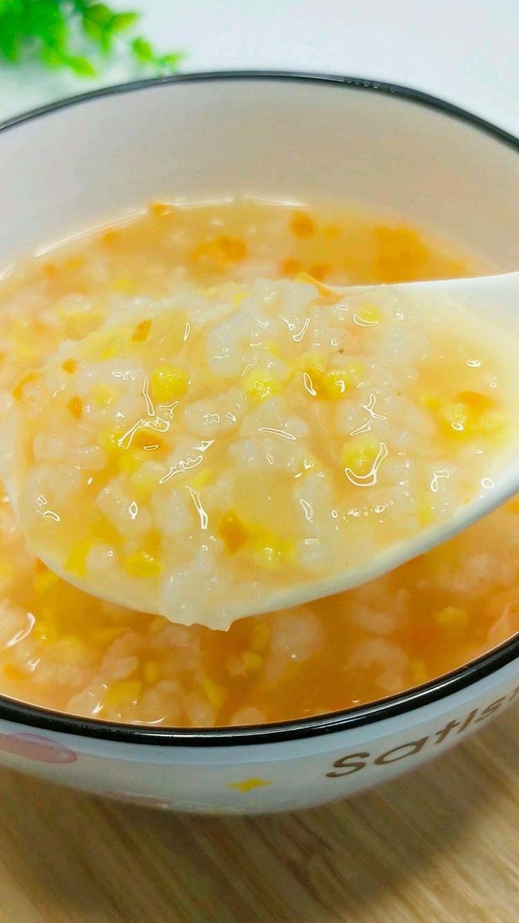 果蔬玉米碴粥 8+宝宝辅食的做法