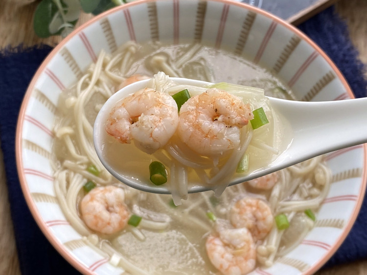 虾仁菌菇汤的做法
