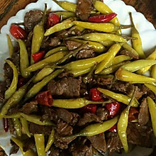 指天椒炒牛肉