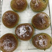 超软抹茶麻薯夹心软欧包的做法图解5