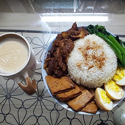 冬至末日特别大餐-自制卤肉饭配港式奶茶 