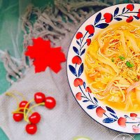#花10分钟，做一道菜！#银鱼干白菜火腿千张丝酸汤的做法图解14