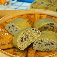 抹茶蜜豆馒头--馒头也文艺清新的做法图解13