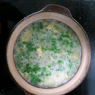 青菜鸡蛋粥