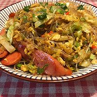 包菜鸡蛋炒粉丝的做法图解12