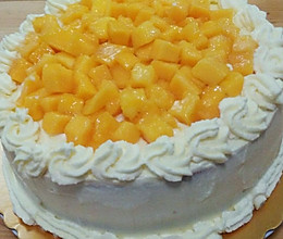 鲜芒果奶油生日蛋糕八寸的做法