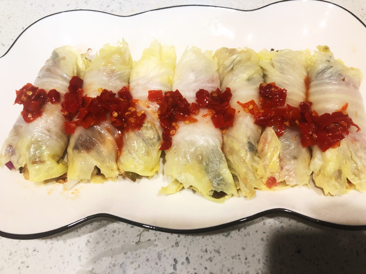大白菜什锦肉卷的做法