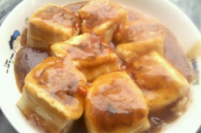 肉蓉冬菇酿豆腐