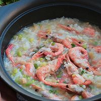 #丘比小能手料理课堂#加拿大北极虾生虾潮汕海鲜粥回味万千的做法图解12