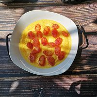 #橄榄中国味 感恩添美味#腊肠蒸蛋的做法图解5