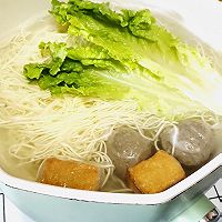 鸡汁蔬菜丸子竹升面的做法图解5