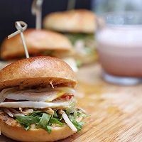 健身党高蛋白低脂番茄鸡胸贝果汉堡的做法图解14
