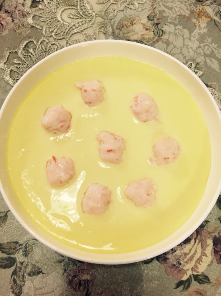 虾滑蒸蛋的做法