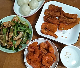 金镶玉：炸豆腐鱼和虾的做法