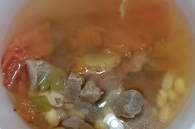 牛肉黄豆西红柿汤