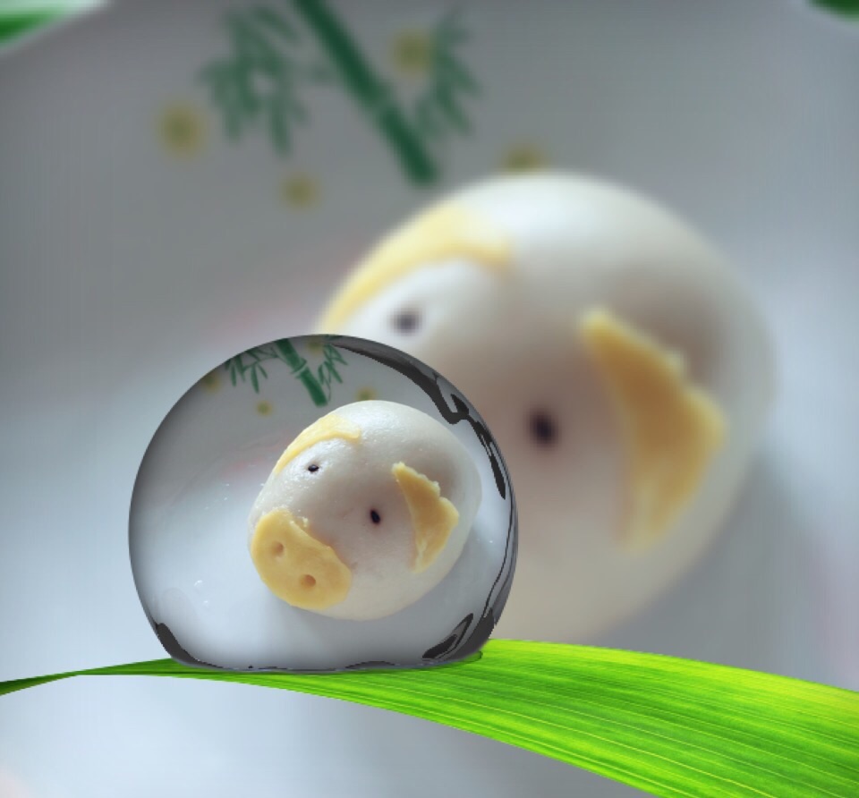 小猪奶黄包的做法图解2