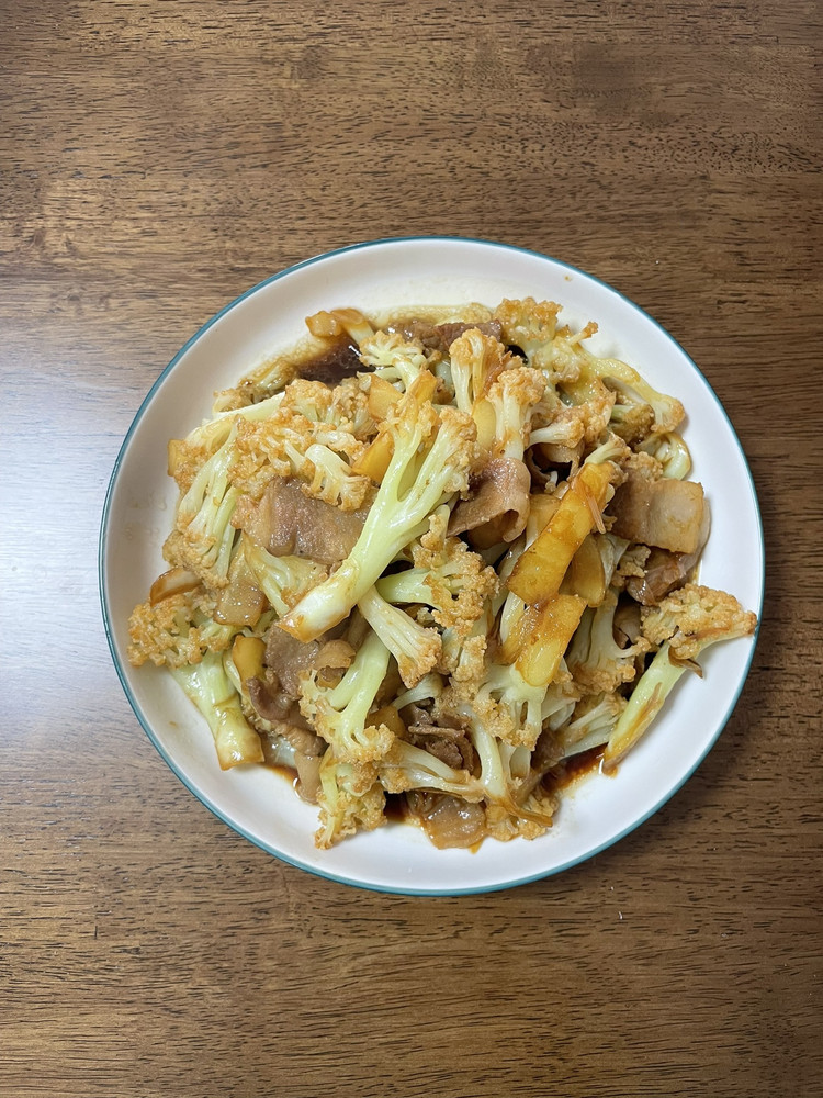 炒菜花的做法