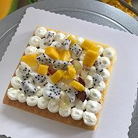 #奇妙烘焙屋#缤纷双色水果奶油蛋糕的做法图解10