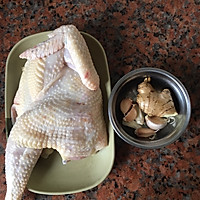 #花10分钟，做一道菜！#蒸半边鸡的做法图解1