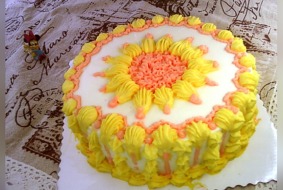 裱花蛋糕：太阳花+