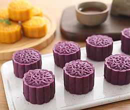 紫薯奶油月饼南瓜豆沙的做法