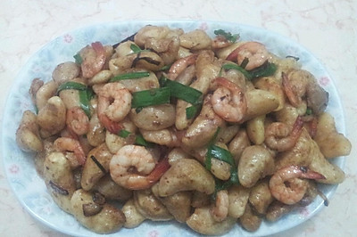 菱角炒虾