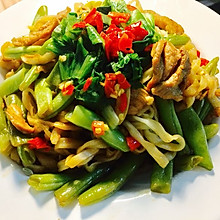 四季豆肉丝焖面