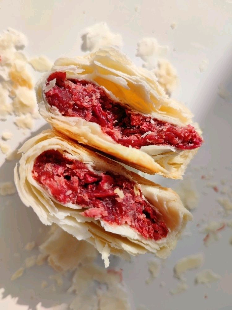 玫瑰鲜花饼丨烫面版本丨又香又酥简单快手零失败的做法