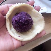 #母亲节，给妈妈做道菜#土豆/紫薯蛋黄酥（蛋挞皮版）的做法图解5