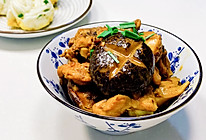珐琅锅之香菇黄焖鸡（附带花卷）的做法