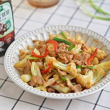 #万物皆可搭#适合新手的家常小炒～蚝油肉片炒花菜