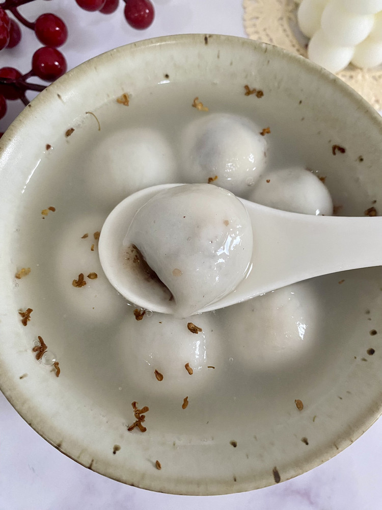 桂花红豆沙汤圆的做法