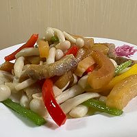 白玉菇炒咸肉的做法图解10