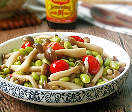 蟹味菇炒毛豆 #美极鲜味汁#的做法